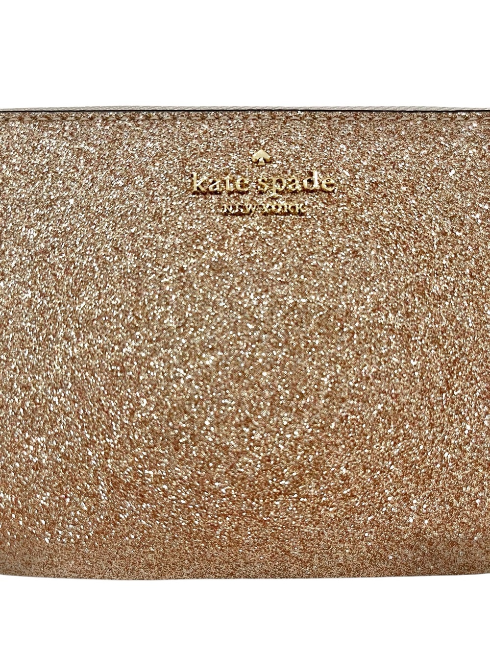 kate spade Rose Gold Glitter Tote with Wallet and Cosmetic Pouch - Picture 3 of 16